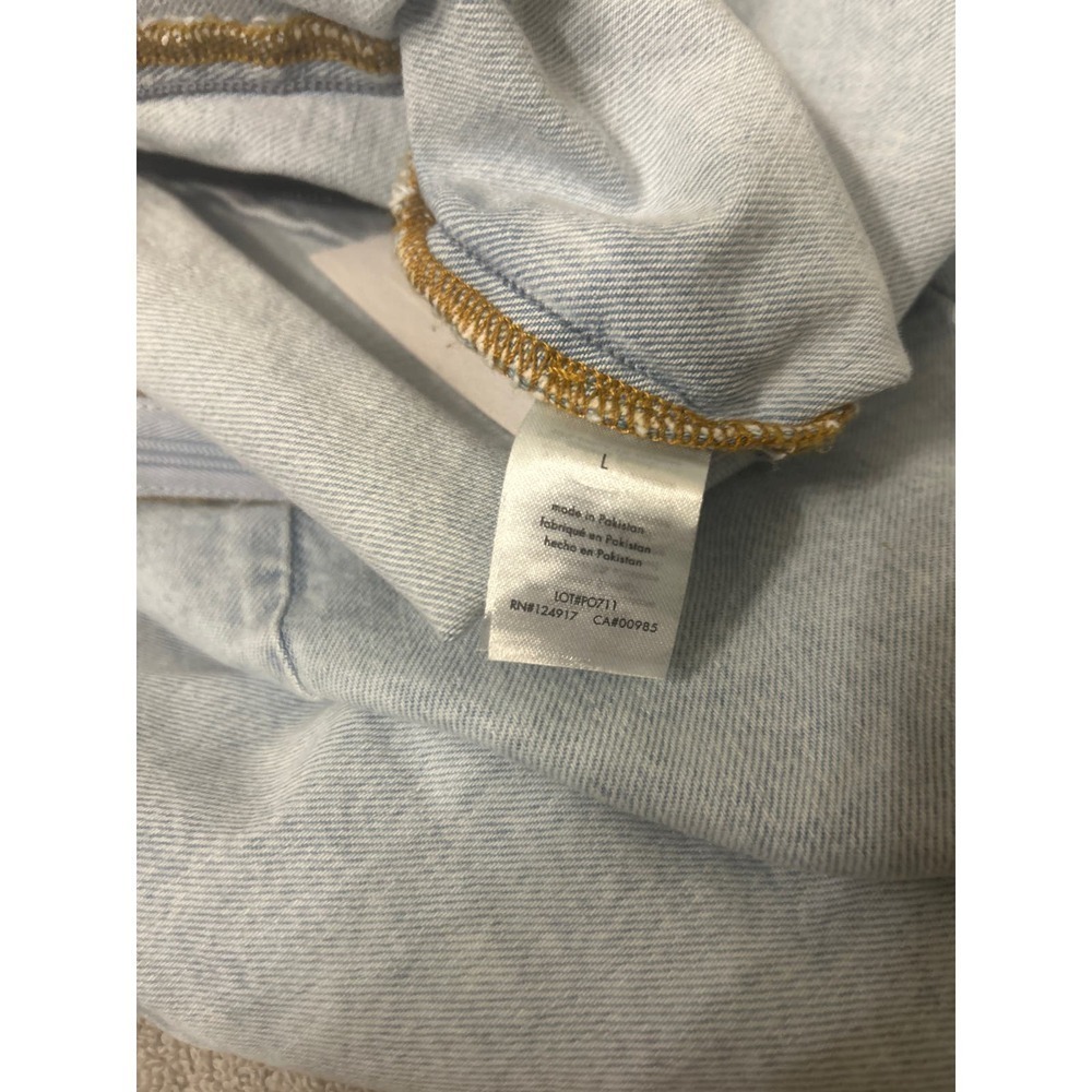 WeWoreWhat NWT Light Wash Cut Out Mini Denim Mini Skirt Size Large - Picture 9 of 11
